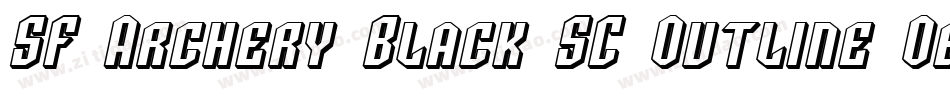 SF Archery Black SC Outline Oblique字体转换
